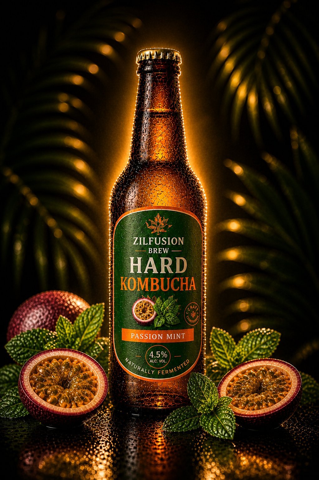 Hard Kombucha Passion Mint